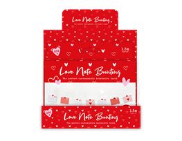 Valentine's Customisable Love Note Bunting 1.5m PDQ