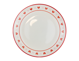 Valentine's Heart Printed Plate 26cm