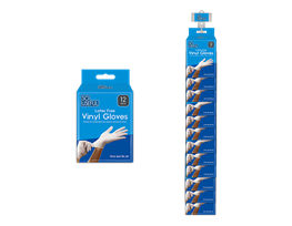 Vinyl Gloves 12pk With Clip Strip