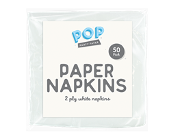 White Napkins 2ply 33x33cm 50pk