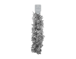 White & Silver Christmas Tinsel 2m