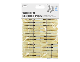 Wooden Clothes Pegs 30pk