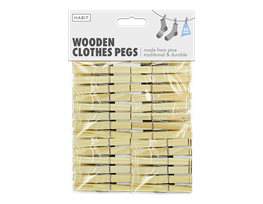 Wooden Clothes Pegs 60pk