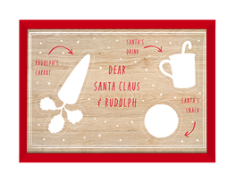 Wooden 'Snacks For Santa' Board 20cm x 30cm