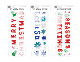 Large Christmas Gel Window Stickers