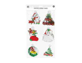 Christmas Window Plaques - 6 Pack