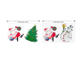 Christmas Large Window Plaques - 2 Pack