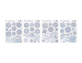 Glitter Snowflake Scene Window Stickers