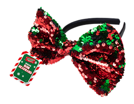 Reversible Sequin Bow Headband