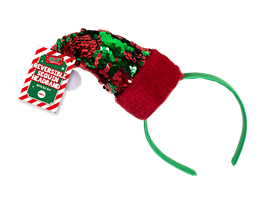 Reversible Sequin Elf Hat Headband