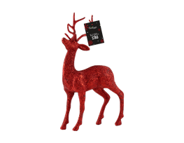 Red Glittered Stag