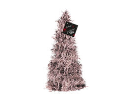 Rose Gold Tinsel Tree 31cm