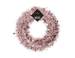 Rose Gold Tinsel Christmas Wreath 28cm