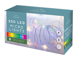 200 Micro Led Battery Operated Lights - Multicoloured