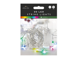 20 Led Battery Operated String Lights - Multicoloured