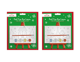 Christmas Paint Your Own Canvas with Stand