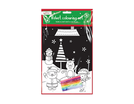 Christmas Velvet Colouring Set 2pk