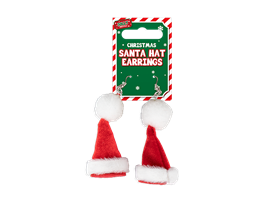 Novelty Santa Hat Earrings