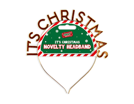 Novelty It's Christmas Metal Headband