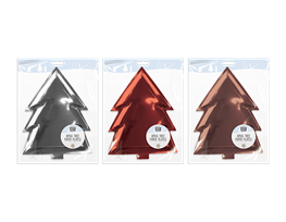 Foil Xmas Tree Paper Plates 6pk