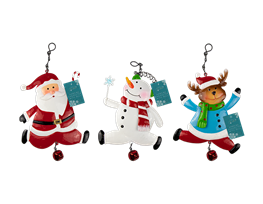 Christmas Hanging Metal Character with Bell 29cm