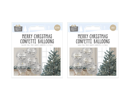 Merry Christmas Confetti Balloons 5pk