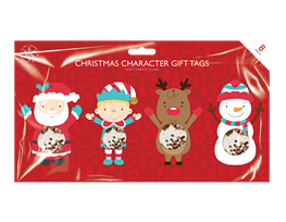 Xmas Figures Confetti Tags 8 Pack