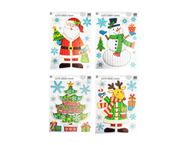 Xmas Figures Glitter Finish Window Stickers