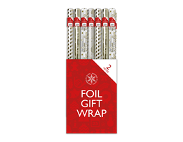 Xmas Foil Roll Wrap 2m Gold PDQ