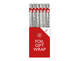 Xmas Foil Roll Wrap 2m Silver PDQ